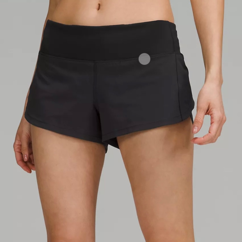 Lululemon Speed Up Low-Rise 2.5 Black Shorts